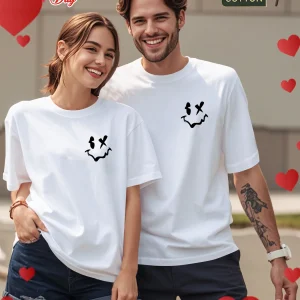 Sample face Couple t shirt