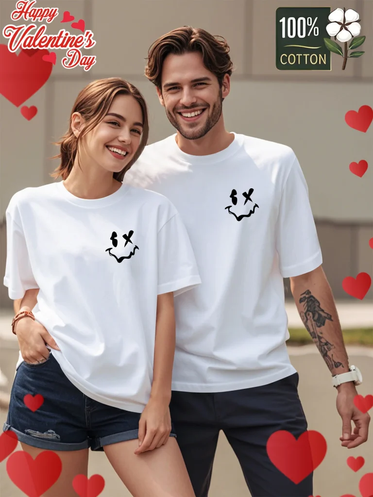 Sample face Couple t shirt