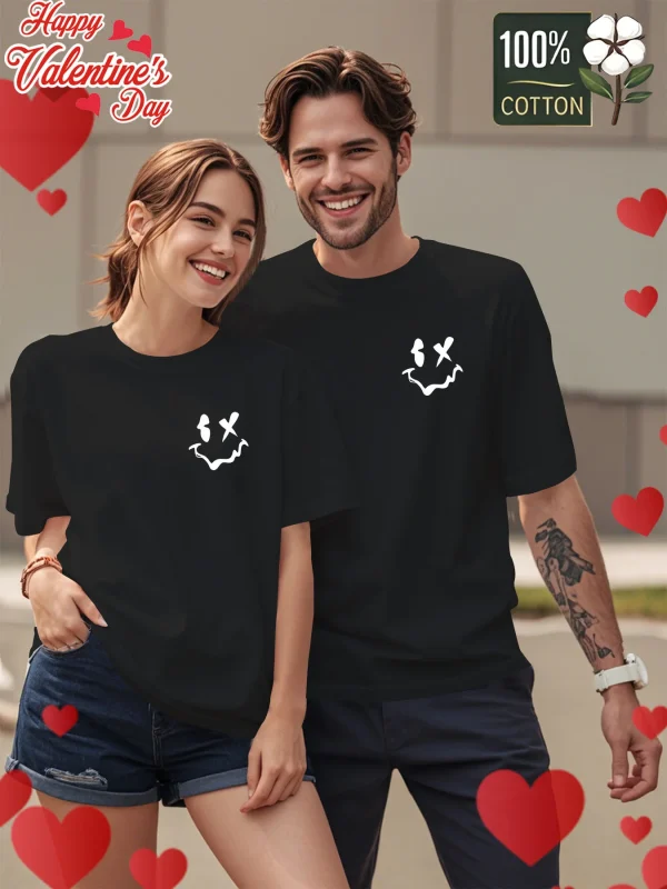 Sample face Couple t shirt