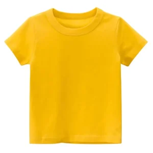 Kids Plain T Shirt Goldarn Yellow