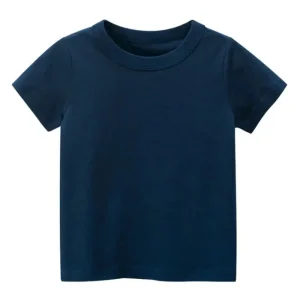 Navy Blue Kids Plain T Shirt