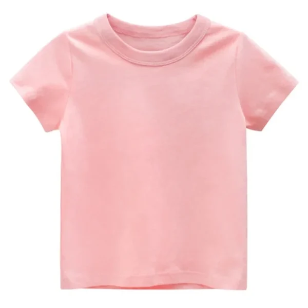 Magenta Pink Kids Plain T Shirt