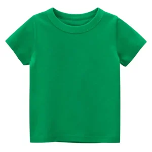 Natural Green Kids Plain T Shirt