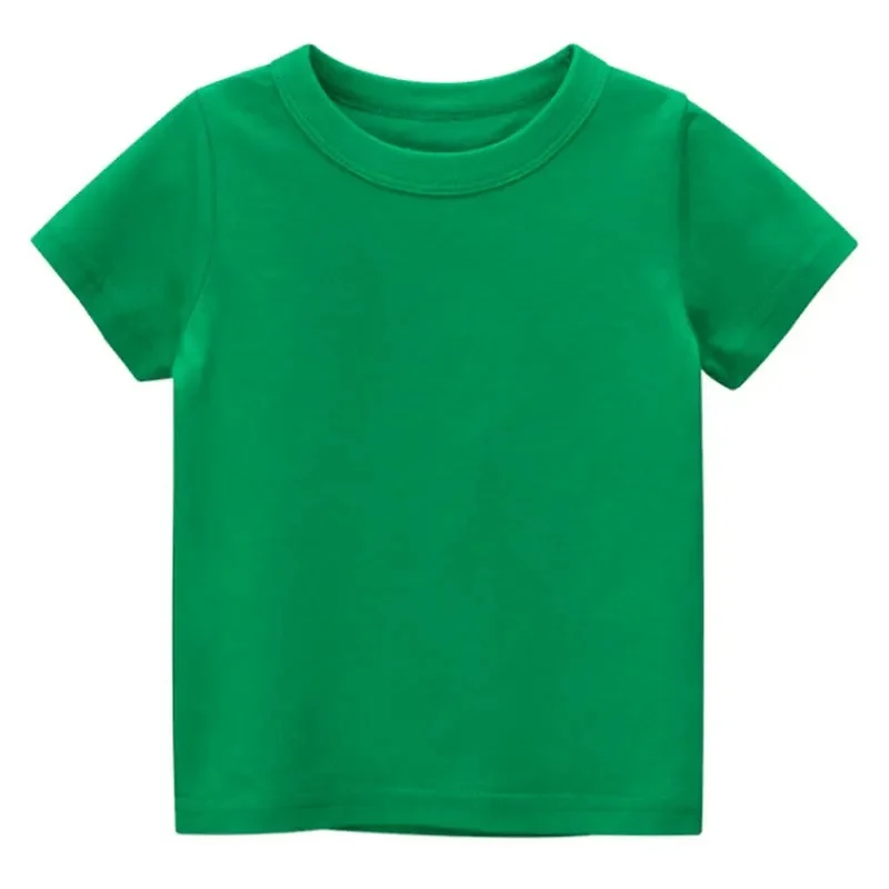 Natural Green Kids Plain T Shirt