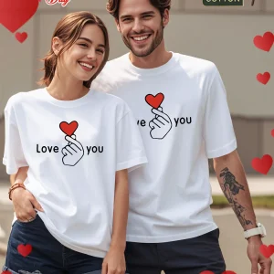 Love You Couple T Shirt White