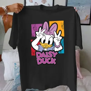 D Duck PRINTED Jet BLACK T SHIRT
