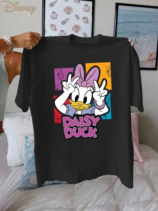 D Duck PRINTED Jet BLACK T SHIRT