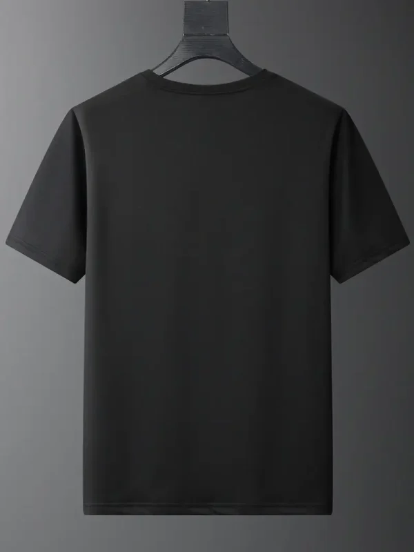 D DUCK PRINTED JET BLACK T SHIRT - Image 2