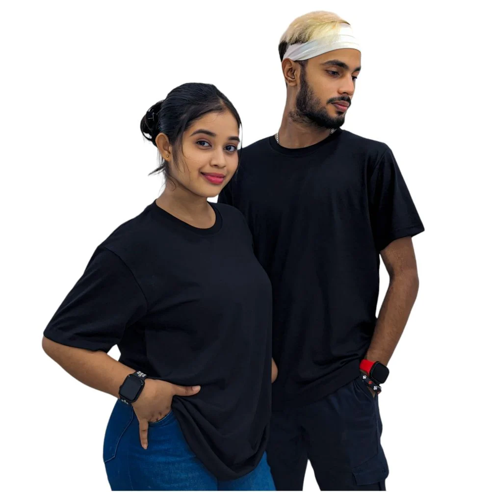 JET BLACK UNISEX PLAIN T SHIRT