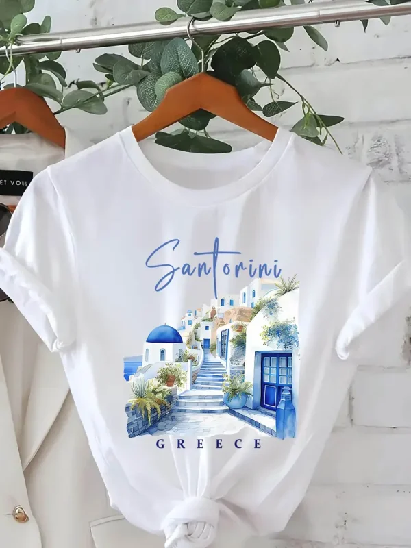 Santarino Greece Casual Printed T-Shirt