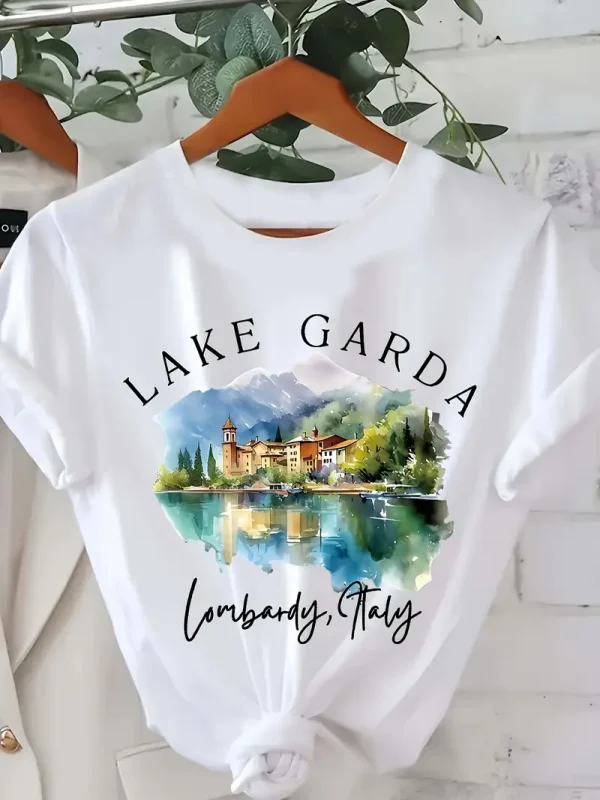 Lake Garda Casual Printed T-Shirt