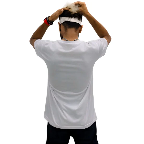 PREMIUM WHITE UNISEX CREW NECK PLAIN T-SHIRT - Image 5