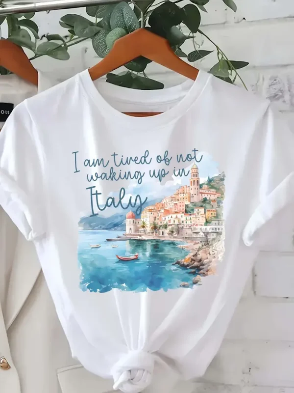 Italiya Casual Printed T-Shirt