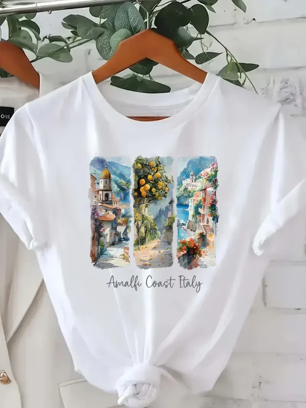 Amalfi Cost Casual Printed T-Shirt