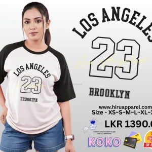 23 PRINTED RAGLAN SLEEVE T SHIRT