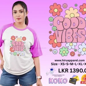 LION PRINTED RAGLAN SLEEVE LAVENDER PURPLE T SHIRT BY HIRU HPPAREL