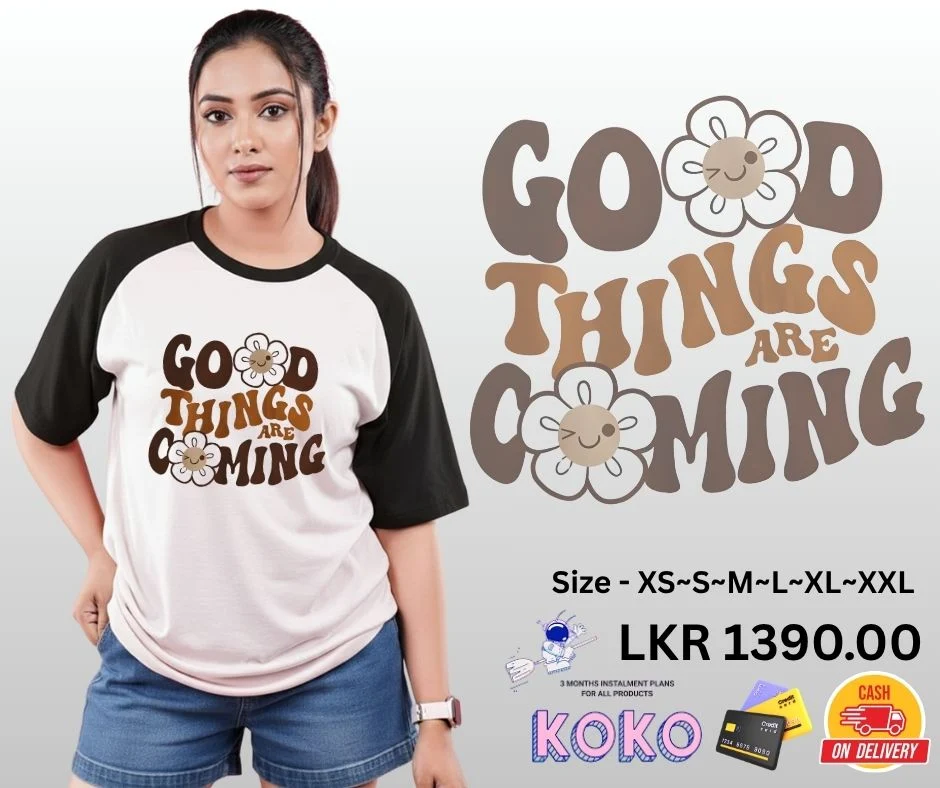 GOOD THINGS PRINTED RAGLAN SLEEVE T SHIRT