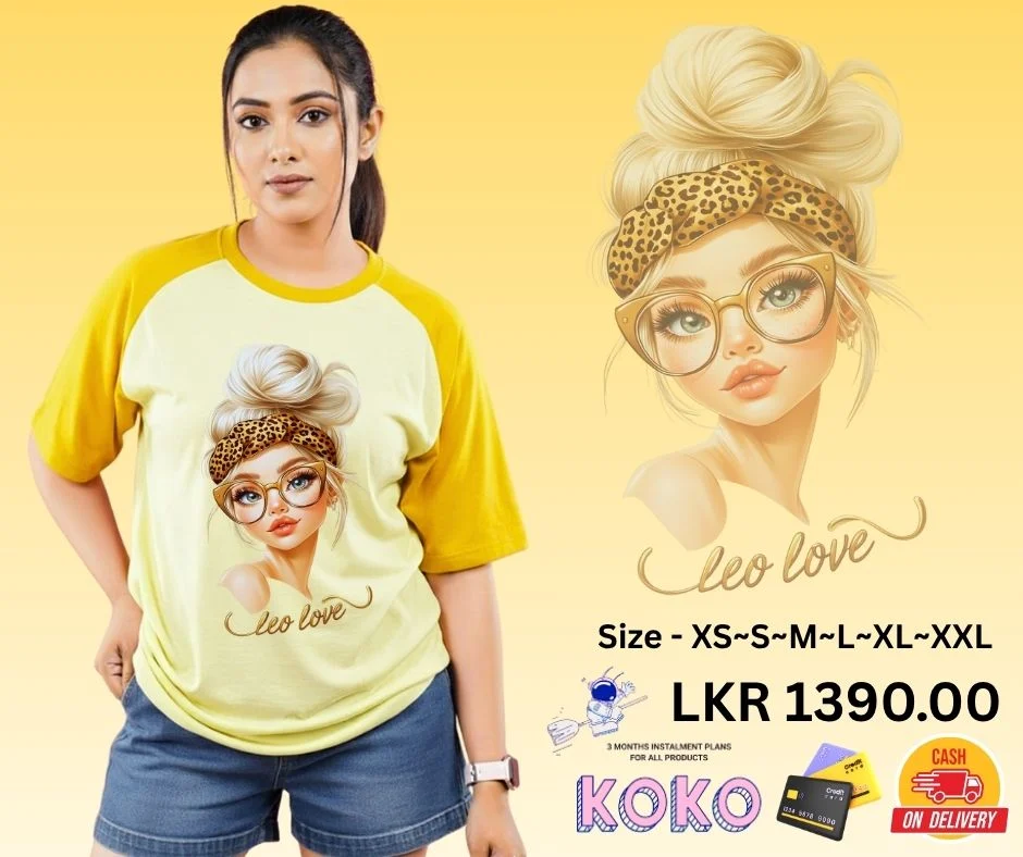 THE GIRL PRINTED RAGLAN SLEEVE T SHIRT